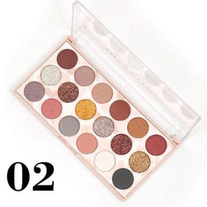 Miss Rose 12 Color Eyeshadow & 6 Color Glitter Palette