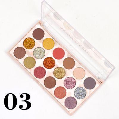 Miss Rose 12 Color Eyeshadow & 6 Color Glitter Palette